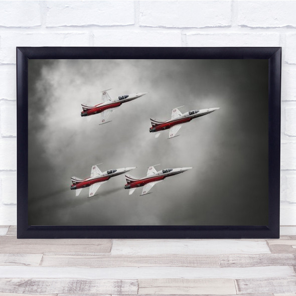 Patrouille Suisse Air show Force Action Jet Fighters Wall Art Print