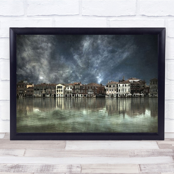 Reflections In Venice Architecture Italy Canal River Wall Art Print