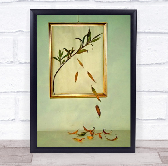 Autumn Leaves Picture Conceptual Fall Creative Edit Wall Art Print