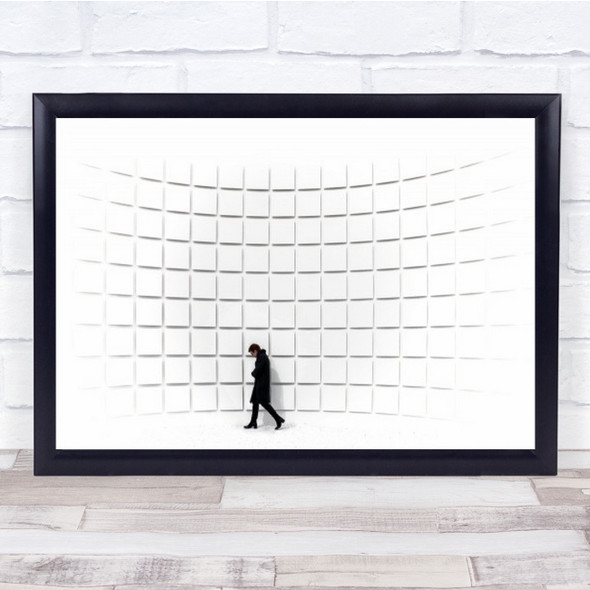 Sculpture Memento White Cimetry Person Walking Mood Wall Art Print