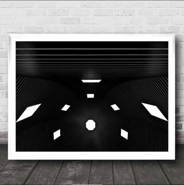 Line In Spiral Architecture Building Museum Modern Wall Art Print