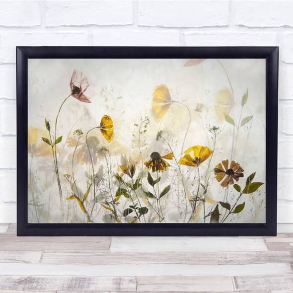 Flower Party Spring Graphic Flowers Flora Floral Wall Art Print