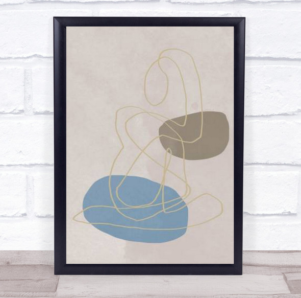 Golden Lines Woman Sketch Body Illustration Line Art Wall Print