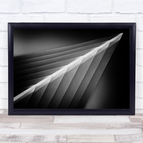 Square Light Shadow B&W Abstract Geometry Shapes Wall Art Print