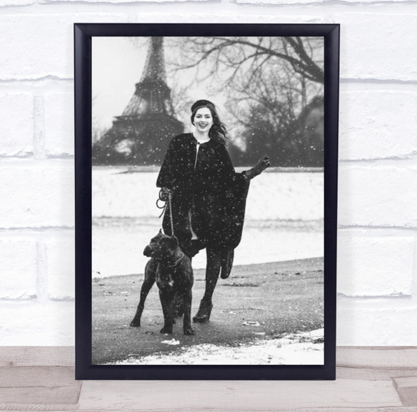 Paris Conceptual France B&W Eiffel Tower Famous Wall Art Print