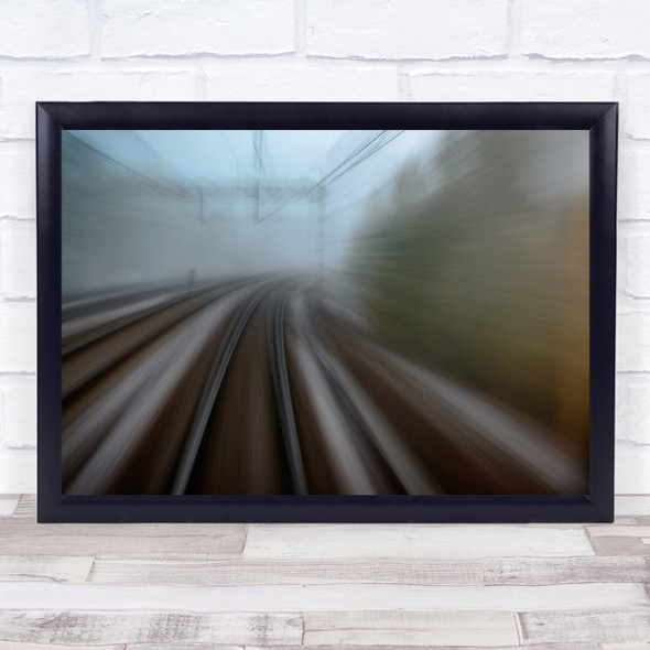 From The Last Wagon Of Train Motion Blur Speed Wall Art Print