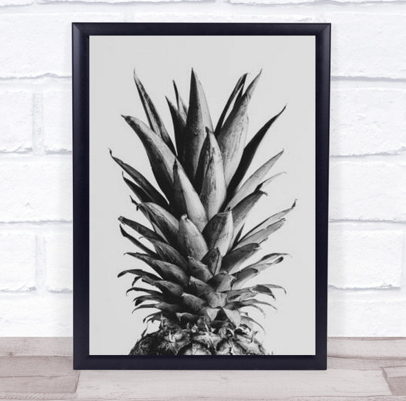 Pineapple Black A White 05 Fruit Fruits Studio Wall Art Print