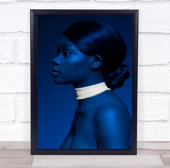 Blue Portrait Model Woman Avatar Color Colors Wall Art Print