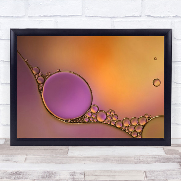 Sunset Macro Bubble Bubbles Oil Pastel Colors Wall Art Print