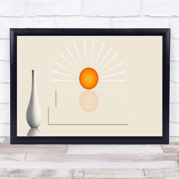 The Sun Vase Creative Edit Still Life Orange Wall Art Print