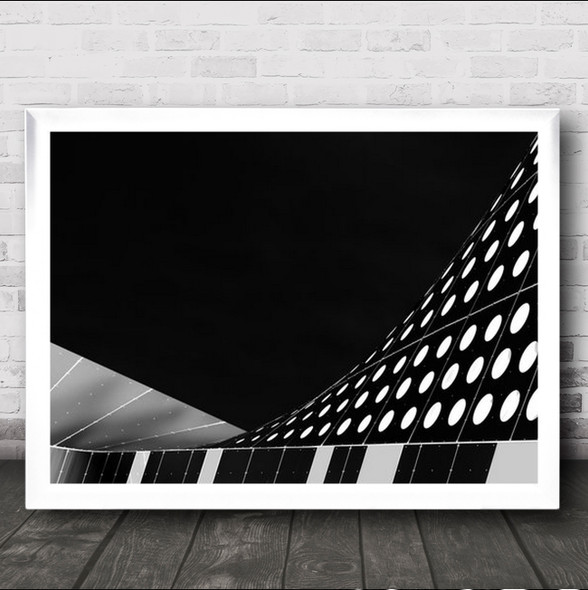 Waves Abstract Lines Architecture Circles Wall Art Print
