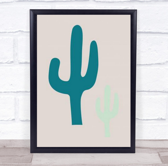 Cactus Beige Desert Studio Illustration Wall Art Print