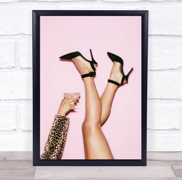 Cheers Leo Party Fashion Heels Studio Wall Art Print