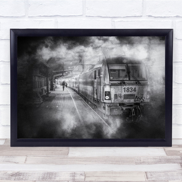 Embarking Towards Train Vintage Smoke Wall Art Print