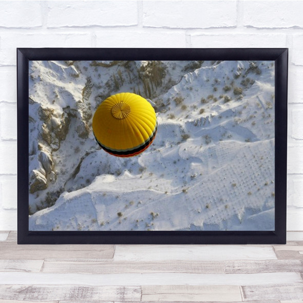 Cappadocia A Balloon Hot Air Winter Wall Art Print