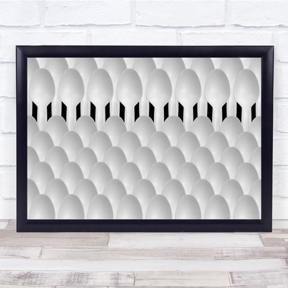 Spoons Abstract Audience Monochrome Wall Art Print
