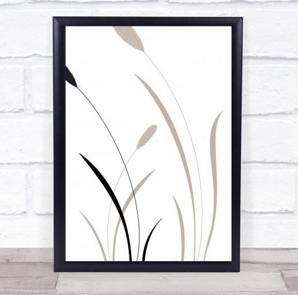 Bunny Grass 02 Illustration Pampas Wall Art Print