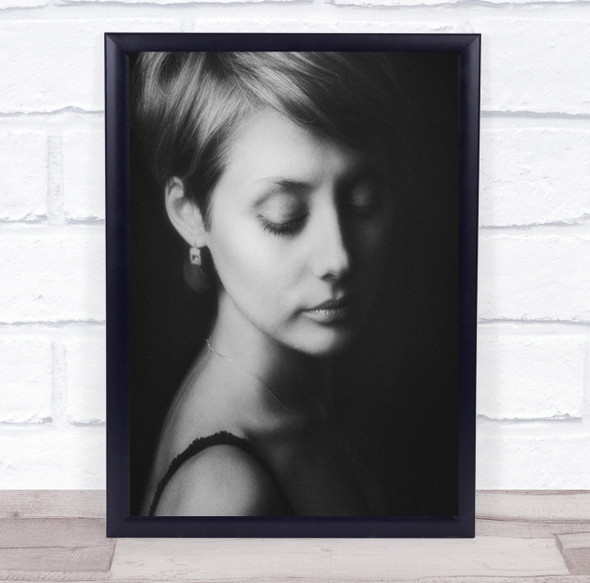 Natalie Portrait Girl Looking Down Wall Art Print