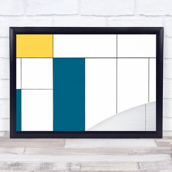 Yellow White Blue Wall Architecture Art Print