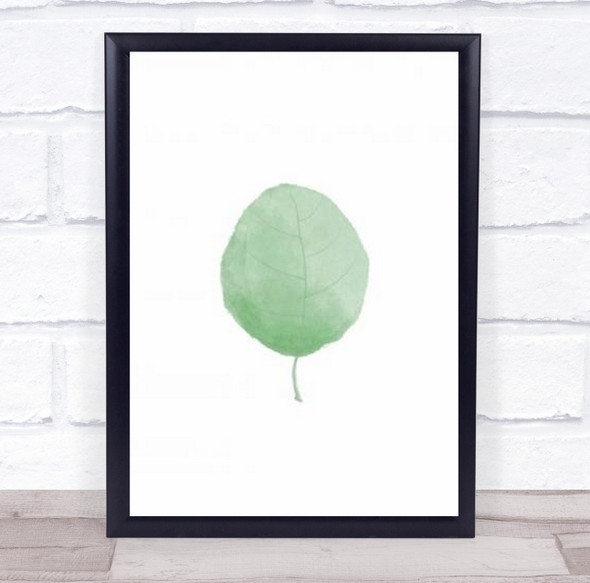 Single Leaf Tree Illustration Wall Art Print