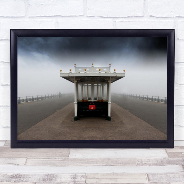 Hand Bag On Bench At Pier Wall Art Print