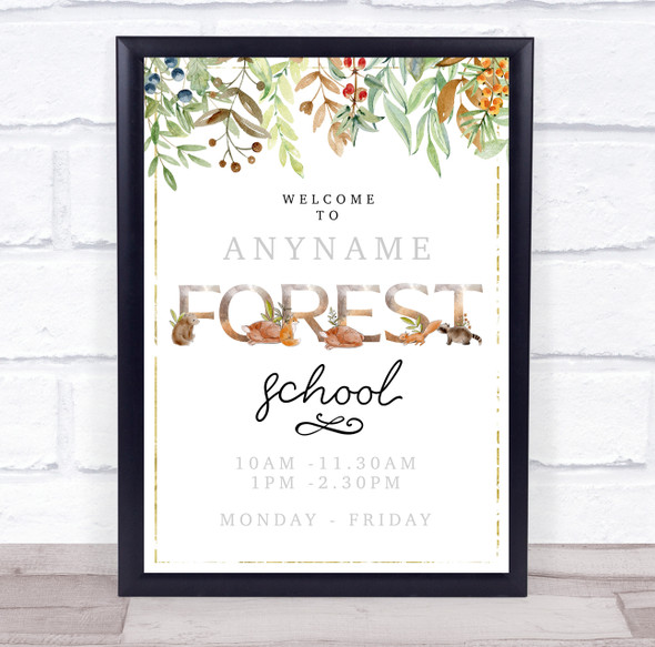 Forest School Outdoor Adventure & Trail Personalised Event Party Decoration Sign