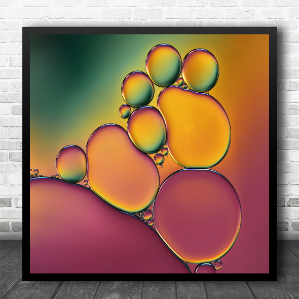 Colour Colour Colourful Colourful Colours Colours Abstract Bubble Square Wall Art Print