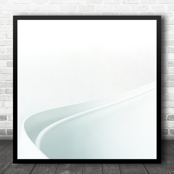 Minimalism Minimalistic Curve Rail Handrail Graphic Simple White Square Wall Art Print