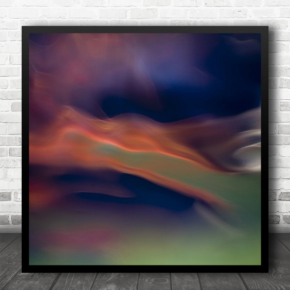 Water Waterscape Watercolours Shapes Form Abstract Fantasy Square Wall Art Print