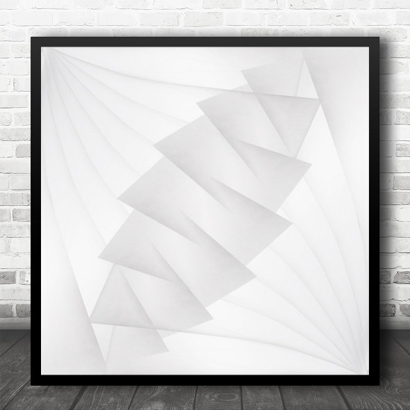 Paper White Light High-Key Geometry Shapes Bright Pattern Square Wall Art Print