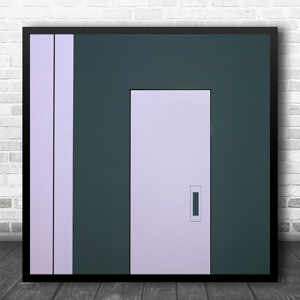 Abstract Door Wall Green And Purple Lenbachhaus Graphic Germany Square Wall Art Print