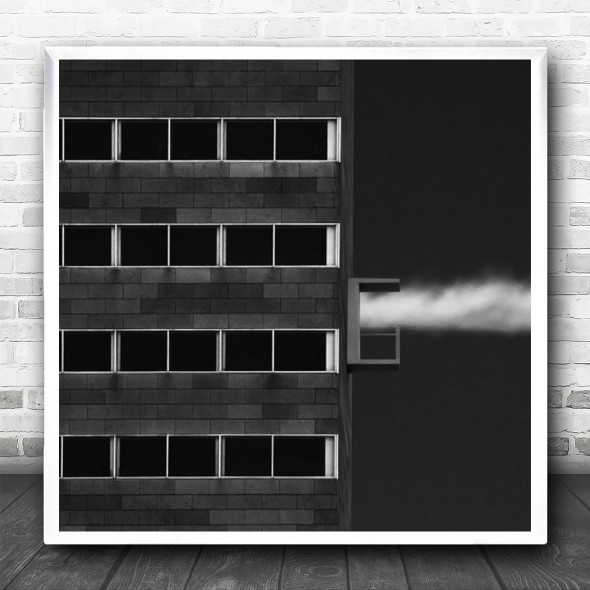 Building Shapes Architecture Window Windows Smoke Sky Repetition Square Wall Art Print