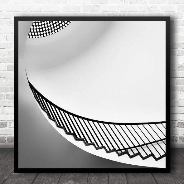 Architecture Abstract Germany Stairs Staircase Koln Curve Rail Square Wall Art Print