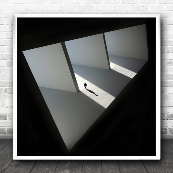 Shadow Architecture Abstract Triangle Shapes Figure Small Tiny Square Wall Art Print