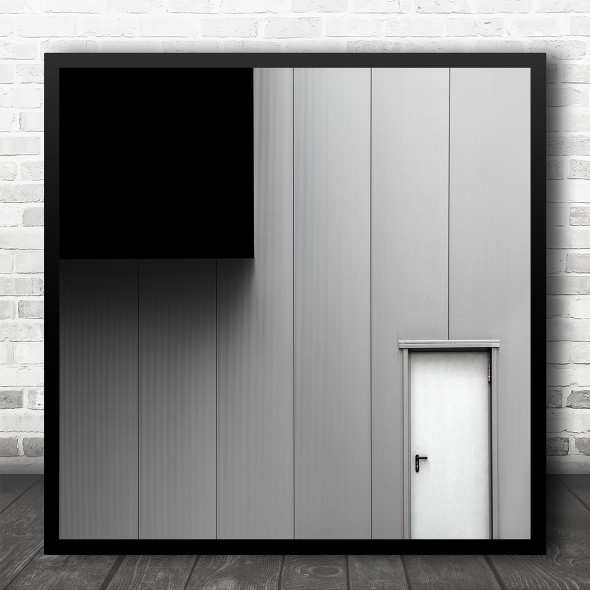 Architecture Wall Abstract Lines Minimalism Door Empty Simple Square Wall Art Print