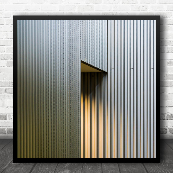 Architecture Abstract Lines Industry Industrial Graphic Metal Square Wall Art Print