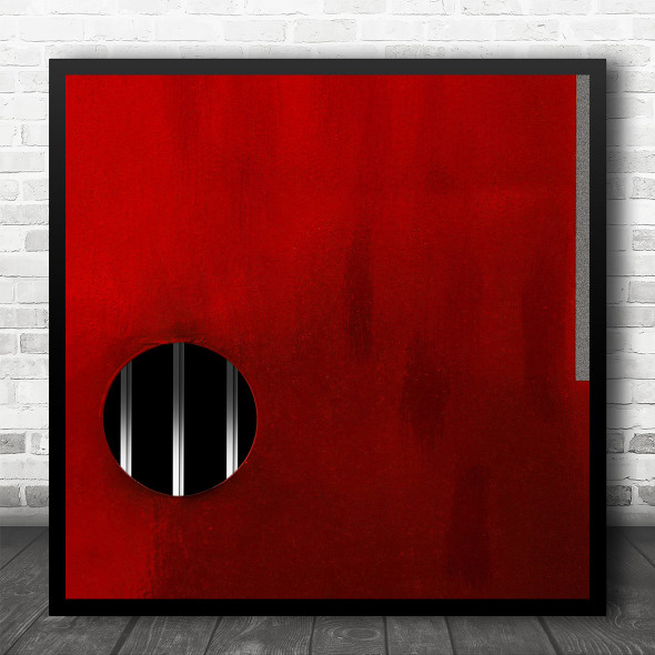 Abstract Abstraction Lines Structure Wall Modern Red Circle Square Wall Art Print