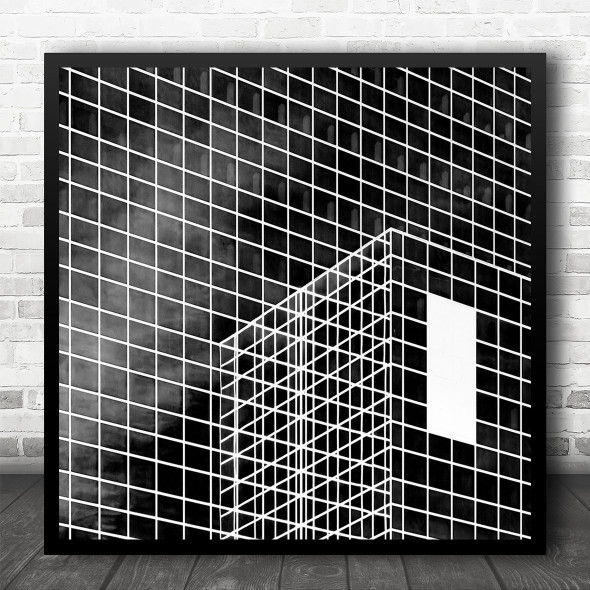 Architecture Abstract Lines Grid Contrast Geometry Shapes Square Wall Art Print