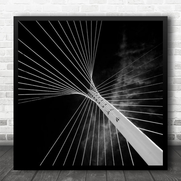 Calatrava Bridge Symmetry Diagonal Hoofddorp Architecture Square Wall Art Print