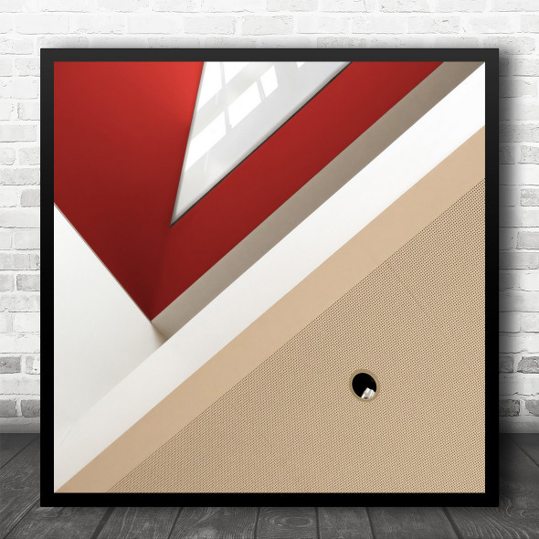 Philharmonic Szczecin Geometry Shapes Modern Architecture Square Wall Art Print