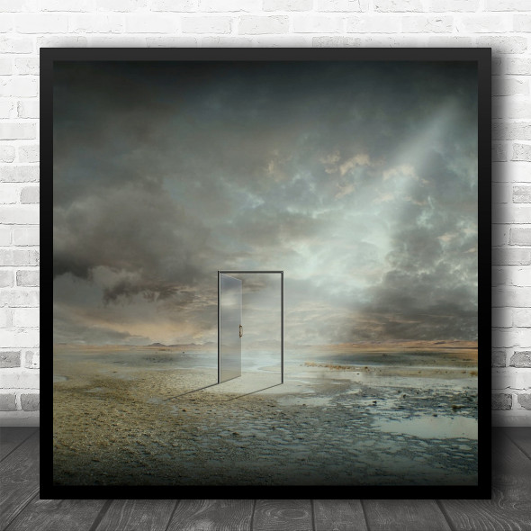 Door Doorway Gate Gateway Dimension Light Real Reality Ray Rays Square Wall Art Print