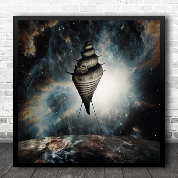 Nautilus Shell Fantasy Imagination Dream Dreaming Fairy Tale Square Wall Art Print