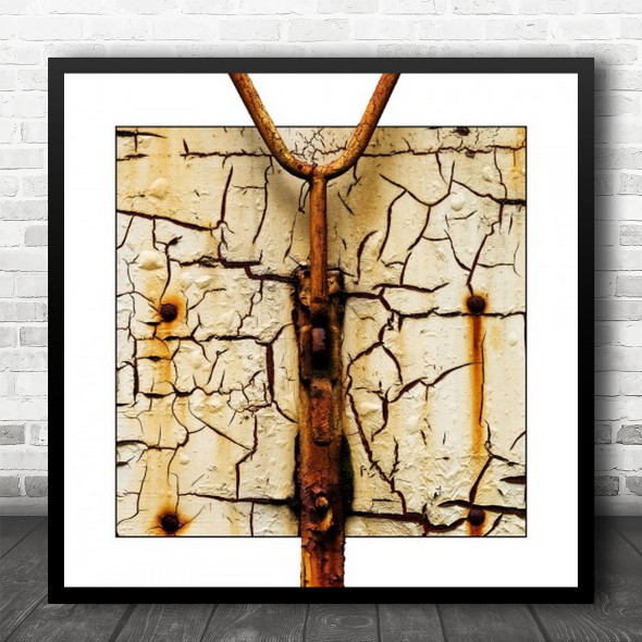 Graphic Texture Abstract Metal Industry Industrial Decay Square Wall Art Print