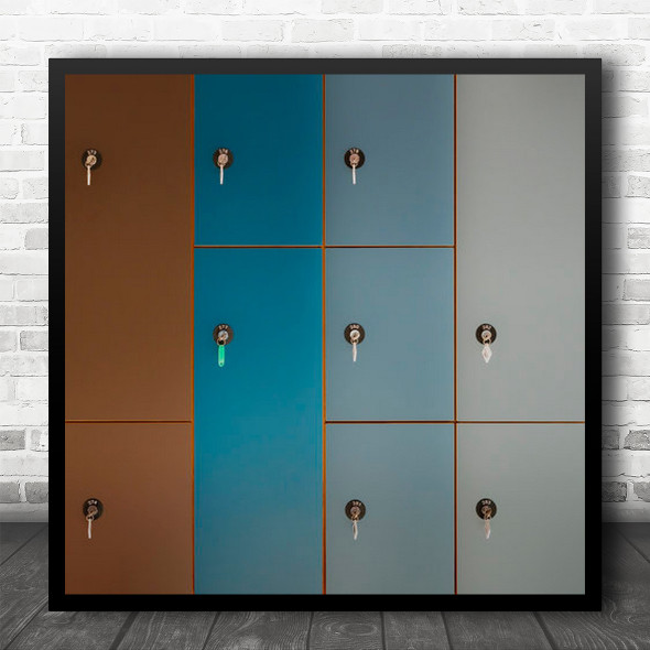 Lockers Key Shapes Maastricht Colours Museum Square Wall Art Print