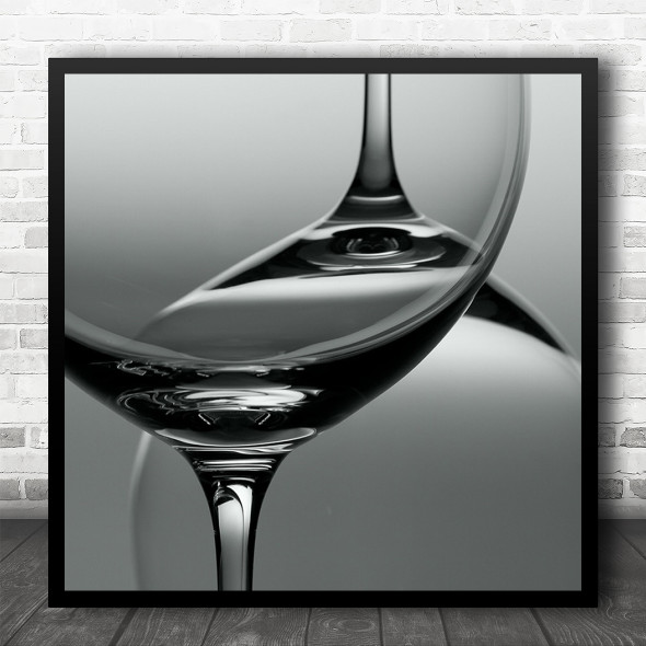 Glass Abstract Two Kitchen Still Life Geometry Shape Shapes Square Wall Art Print