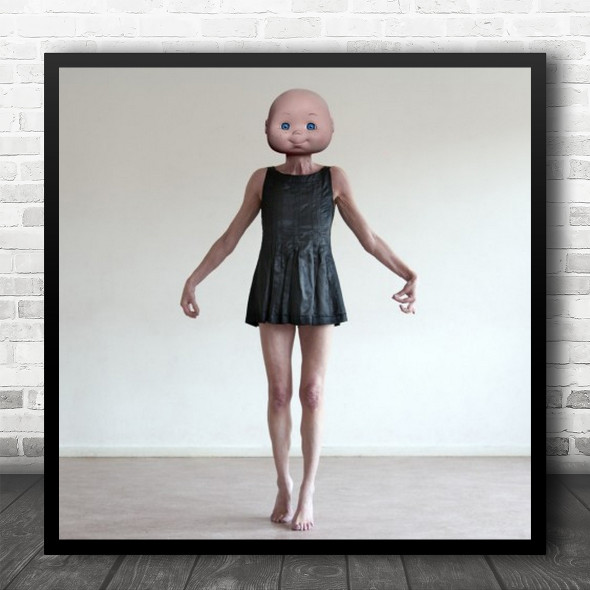 Amersfoort Netherlands Bald Doll Mannequin Dress Dancer Dancing Square Wall Art Print