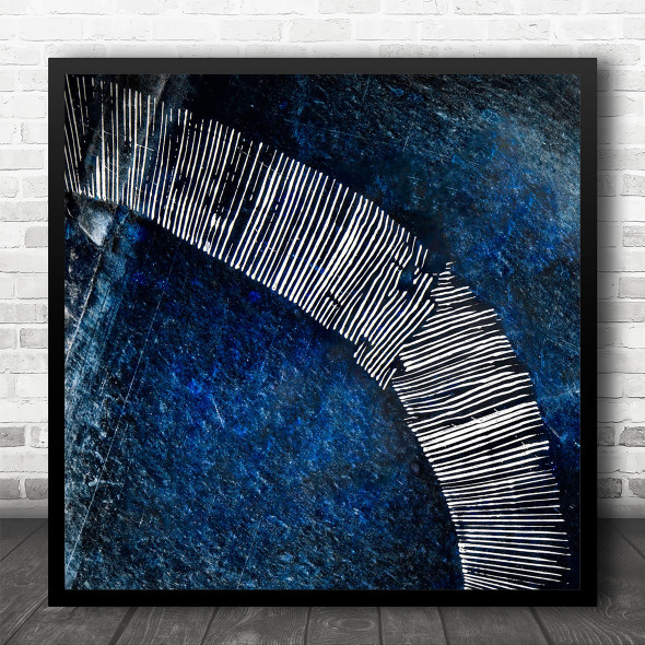 Abstract Abstraction Lines Moody Structure Modern Artistic Black Square Wall Art Print