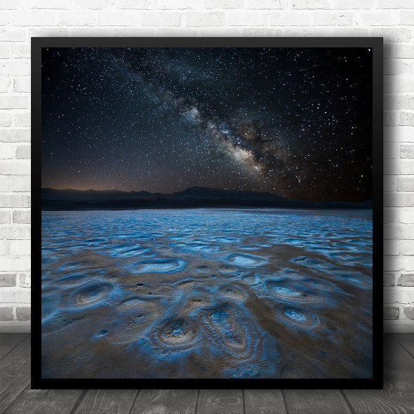 Death Valley Alien Moon Space Universe Astronomy Desert Barren Square Wall Art Print