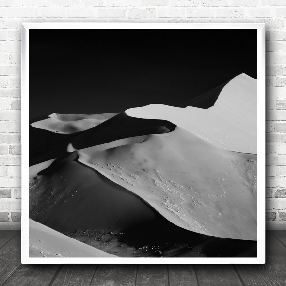 Desert Landscape Sand Dune Dunes Waves Wave Abstract Square Wall Art Print