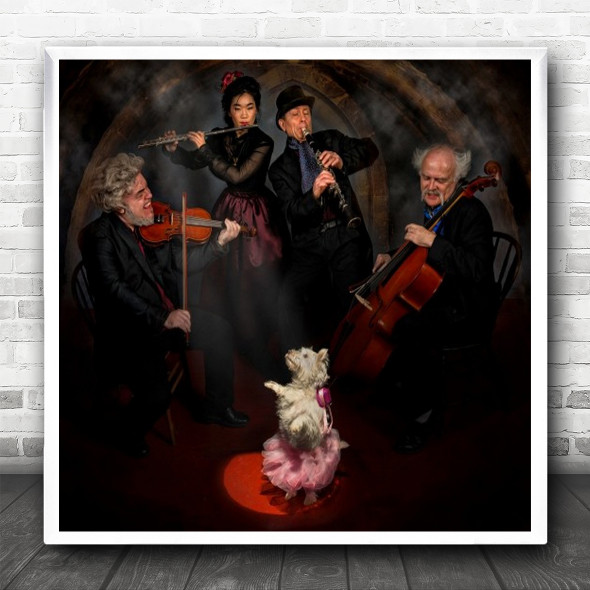 Surreal Bulhakov Performance Music Play Quartet Dance Victoria Square Wall Art Print